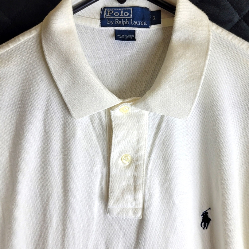 Polo by Ralph Lauren Blue Tag White Men's Large Polo